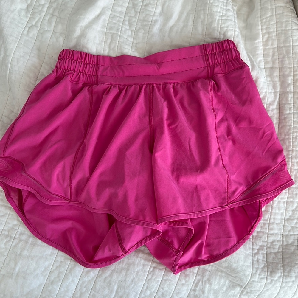 sonic pink hotty hot lululemon shorts